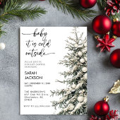 Winter Baby shower Invitation set, baby het is kou Kaart