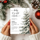 Winter Baby shower Invitation set, baby het is kou Kaart