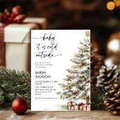 Winter Baby shower Invitation set, baby het is kou Kaart
