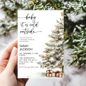 Winter Baby shower Invitation set, baby het is kou Kaart