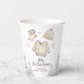 Winter Baby Shower It's Cold Outside Unisex Snow Papieren Bekers (Voorkant)