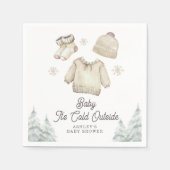 Winter Baby Shower It's Cold Outside Unisex Snow Servet (Voorkant)