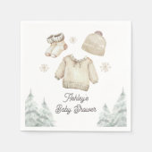 Winter Baby Shower It's Cold Outside Unisex Snow Servet (Voorkant)