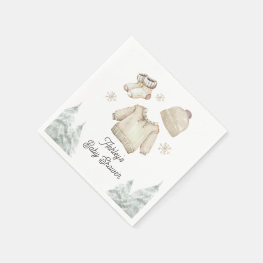 Winter Baby Shower It's Cold Outside Unisex Snow Servet (Hoek)