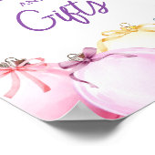 Winter Baby shower Kaarten en Gift Sign Poster (Hoek)