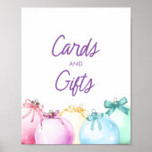 Winter Baby shower Kaarten en Gift Sign Poster (Voorkant)