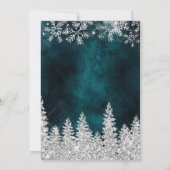 Winter baby shower kerstzilversneeuw kaart (Achterkant)