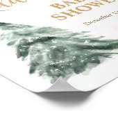 Winter Baby shower Koud buiten Snowflakes Welkom Poster (Hoek)