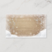 Winter Baby shower Luier Raffle Kaart Rustieke Sne (Achterkant)