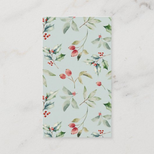 Winter Baby shower Luier Raffle Little Deer Schatt Informatiekaartje (Achterkant)