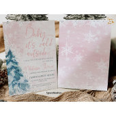 Winter baby shower Meisje Baby het is koud buiten  Kaart