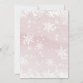 Winter baby shower Meisje Baby het is koud buiten  Kaart (Achterkant)