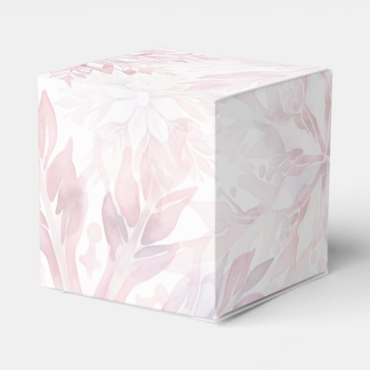 Winter Baby shower Meisje Roze Snowflake Bedankdoosjes (Achterkant)