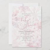 Winter Baby shower Meisje Roze Snowflake Kaart (Voorkant)