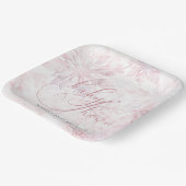 Winter Baby shower Meisje Roze Snowflake Papieren Bordje (Gebogen)