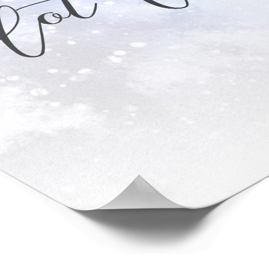 Winter Baby shower met warme chocolade Poster (Hoek)