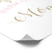 Winter Baby Shower Moeder-Osa Bord Poster (Hoek)