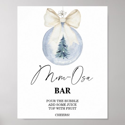 Winter baby shower \ Mom-osa bar Poster (Voorkant)