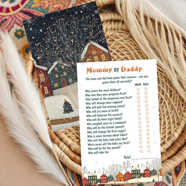 Winter Baby Shower Mommy or Daddy Snowy Game (Creator heeft geüpload)