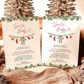 Winter Baby Shower, Neutral Santa Baby Shower Kaart