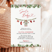 Winter Baby Shower, Neutral Santa Baby Shower Kaart