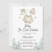 Winter Baby shower Nodig het is koud buiten unisex Kaart (Voorkant)