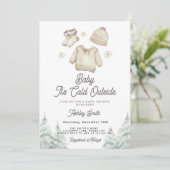 Winter Baby shower Nodig het is koud buiten unisex Kaart (Staand voorkant)