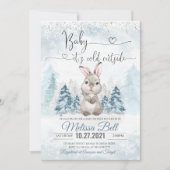 Winter baby shower nodigt Baby uit het is koud bui Kaart (Voorkant)