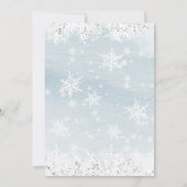 Winter baby shower nodigt Baby uit het is koud bui Kaart (Achterkant)