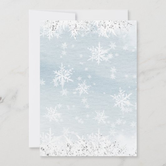 Winter baby shower nodigt Baby uit het is koud bui Kaart (Achterkant)