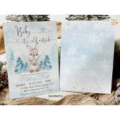 Winter baby shower nodigt Baby uit het is koud bui Kaart