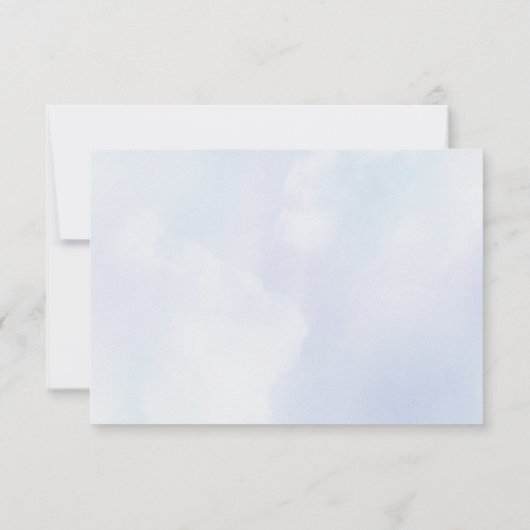 Winter Baby shower olifant Bedankkaart (Achterkant)