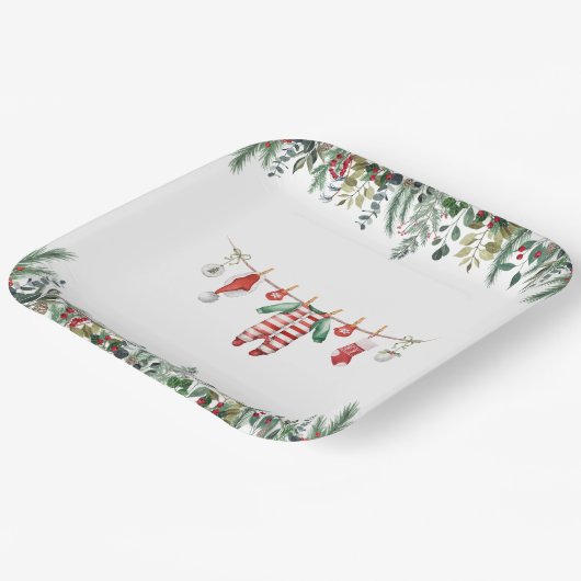 Winter Baby shower papier Borden Papieren Bordje (Gebogen)