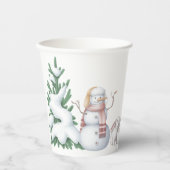 Winter Baby shower Papier Cups Papieren Bekers (Voorkant)