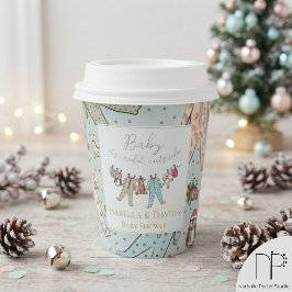 Winter Baby Shower Papieren Bekers