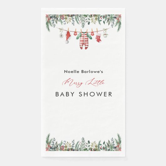 Winter Baby shower Party servetten (Voorkant)