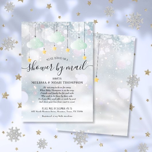Winter Baby Shower Per Post Op Afstand Kaart