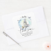 Winter Baby shower Polar Beer Barly Wait Vierkante Sticker (Envelop)