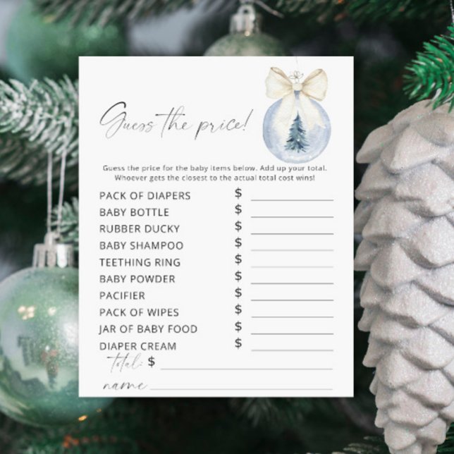 Winter baby shower Raad de prijs Game (Creator heeft geüpload)