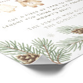Winter Baby Shower Raad Hoe Groot is Haar Buik Spe Poster (Hoek)