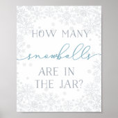 Winter Baby Shower Raadspel Bord Poster (Voorkant)