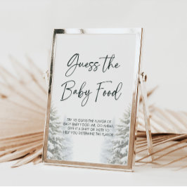 Winter Baby shower raden de Baby Food spel teken Poster