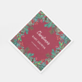 Winter Baby shower Rood Servet (Hoek)