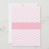 Winter Baby shower Roze Snowflake Chalkboard Kaart (Achterkant)