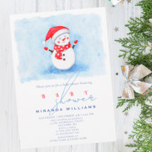 Winter baby shower Schattigee Kleine Sneeuwman Wat