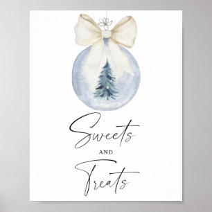 Winter baby shower snoep en lekkernijen poster