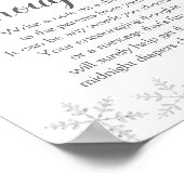 Winter Baby shower Snowflakes Diaper Thoughts Sign Poster (Hoek)