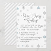 Winter Baby shower Teken Grootte 5x7" Kaart (Voorkant / Achterkant)