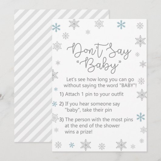 Winter Baby shower Teken Grootte 5x7" Kaart (Voorkant / Achterkant)