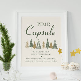 Winter Baby shower tijdcapsule Poster